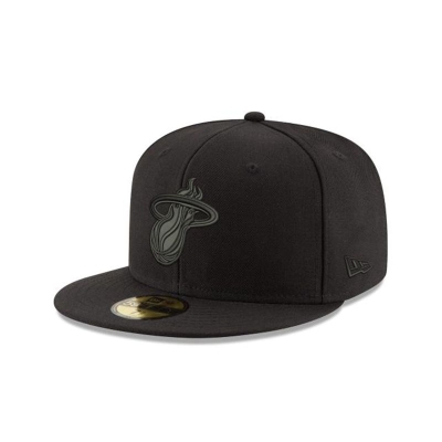 Sapca New Era Miami Heat NBA Black On Black 59FIFTY Fitted - Negrii